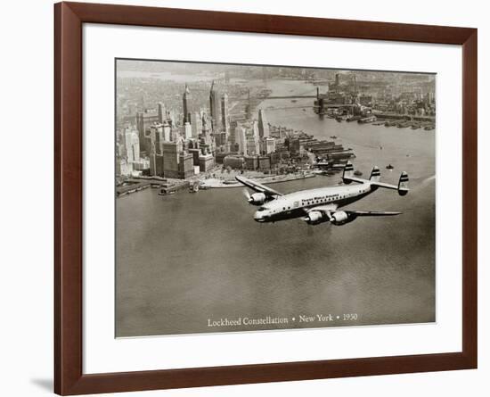 Lockheed Constellation, New York 1950-Clyde Sunderland-Framed Giclee Print