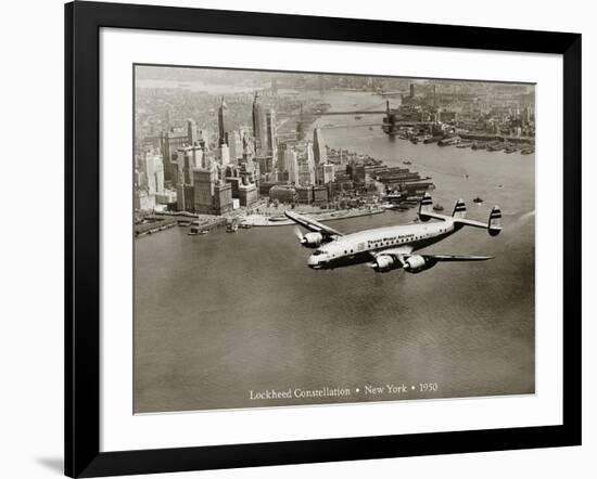 Lockheed Constellation, New York 1950-Clyde Sunderland-Framed Giclee Print