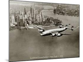 Lockheed Constellation, New York 1950-Clyde Sunderland-Mounted Giclee Print