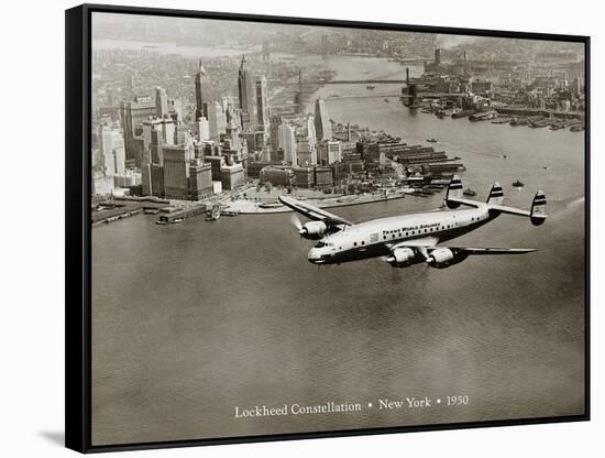 Lockheed Constellation, New York 1950-Clyde Sunderland-Framed Stretched Canvas