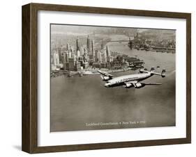 Lockheed Constellation, New York 1950-Clyde Sunderland-Framed Art Print