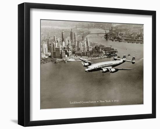 Lockheed Constellation, New York 1950-Clyde Sunderland-Framed Art Print