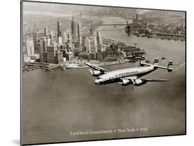 Lockheed Constellation, New York 1950-Clyde Sunderland-Mounted Art Print