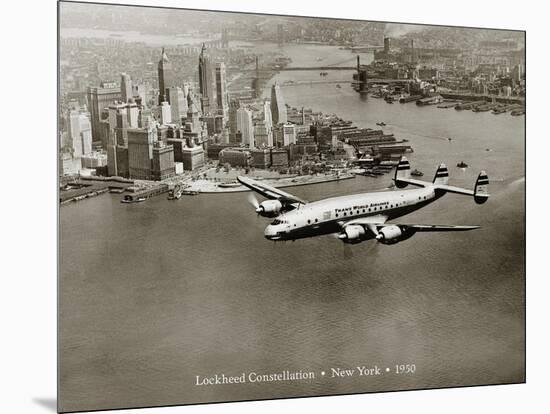 Lockheed Constellation, New York 1950-Clyde Sunderland-Mounted Art Print