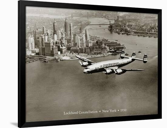 Lockheed Constellation, New York 1950-Clyde Sunderland-Framed Art Print