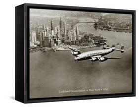 Lockheed Constellation, New York 1950-Clyde Sunderland-Framed Stretched Canvas
