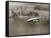 Lockheed Constellation, New York 1950-Clyde Sunderland-Framed Stretched Canvas