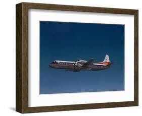 Lockheed L-188 Electra Airplane in Flight-null-Framed Photographic Print