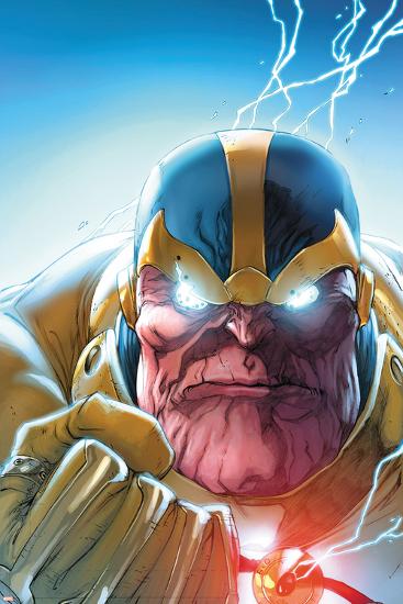 Lockjaw and The Pet Avengers No.4 Headshot: Thanos-Ig Guara-Lamina Framed Poster