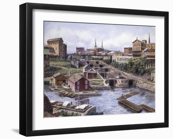 Lockport Ny, Lockport 5's, Ca. 1865-Stanton Manolakas-Framed Giclee Print