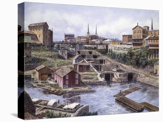 Lockport Ny, Lockport 5's, Ca. 1865-Stanton Manolakas-Stretched Canvas