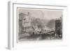 Lockport on the Erie Canal-William Tombleson-Framed Art Print