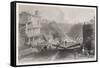 Lockport on the Erie Canal-William Tombleson-Framed Stretched Canvas