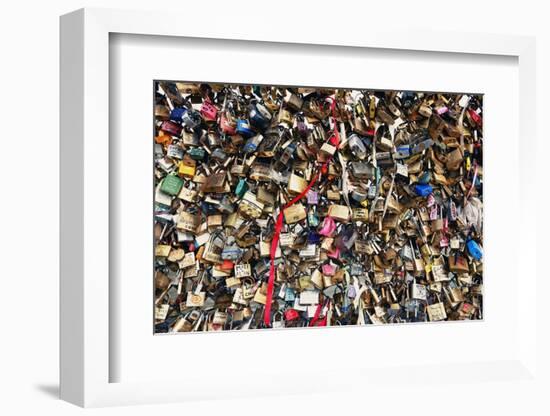 Locks - Eternal Love - The Archeveche Bridge - Paris - France-Philippe Hugonnard-Framed Photographic Print