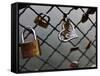 Locks on the Bridges of Paris are Quite Popular for Couples to Manifest their Wish for Eternal Love-David Bank-Framed Stretched Canvas