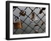 Locks on the Bridges of Paris are Quite Popular for Couples to Manifest their Wish for Eternal Love-David Bank-Framed Photographic Print