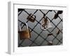 Locks on the Bridges of Paris are Quite Popular for Couples to Manifest their Wish for Eternal Love-David Bank-Framed Photographic Print