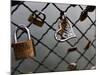 Locks on the Bridges of Paris are Quite Popular for Couples to Manifest their Wish for Eternal Love-David Bank-Mounted Photographic Print