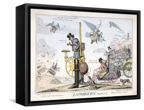 Locomotion, London, C1820-George Cruikshank-Framed Stretched Canvas