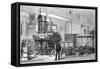 Locomotion, the First Steam Locomotive, at the Railway Jubilee, Darlington, Durham, 19th Century-null-Framed Stretched Canvas