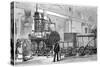 Locomotion, the First Steam Locomotive, at the Railway Jubilee, Darlington, Durham, 19th Century-null-Stretched Canvas