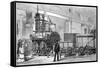 Locomotion, the First Steam Locomotive, at the Railway Jubilee, Darlington, Durham, 19th Century-null-Framed Stretched Canvas