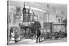 Locomotion, the First Steam Locomotive, at the Railway Jubilee, Darlington, Durham, 19th Century-null-Stretched Canvas