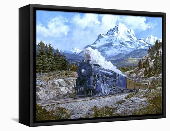 Locomotive 4-Jack Wemp-Framed Stretched Canvas