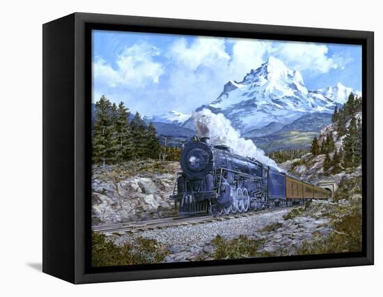 Locomotive 4-Jack Wemp-Framed Stretched Canvas