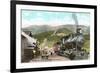 Locomotive at Base of Mt. Washington, New Hampshire-null-Framed Art Print