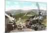 Locomotive at Base of Mt. Washington, New Hampshire-null-Mounted Art Print