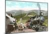 Locomotive at Base of Mt. Washington, New Hampshire-null-Mounted Art Print