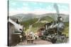 Locomotive at Base of Mt. Washington, New Hampshire-null-Stretched Canvas