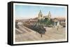 Locomotive at Union Depot, San Diego, California-null-Framed Stretched Canvas