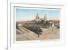 Locomotive at Union Depot, San Diego, California-null-Framed Art Print