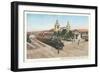 Locomotive at Union Depot, San Diego, California-null-Framed Art Print