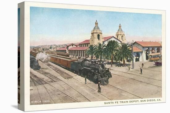 Locomotive at Union Depot, San Diego, California-null-Stretched Canvas