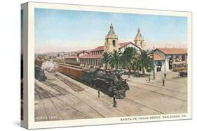 Locomotive at Union Depot, San Diego, California-null-Stretched Canvas