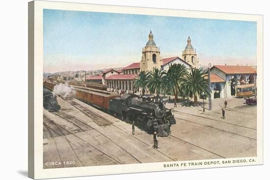 Locomotive at Union Depot, San Diego, California-null-Stretched Canvas