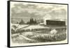 Locomotive Batteries in Action, November 1870-null-Framed Stretched Canvas