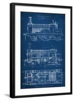 Locomotive Blueprint I-Vision Studio-Framed Art Print