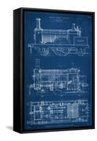 Locomotive Blueprint I-Vision Studio-Framed Stretched Canvas