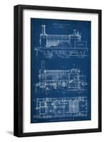 Locomotive Blueprint I-Vision Studio-Framed Art Print