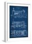 Locomotive Blueprint I-Vision Studio-Framed Art Print