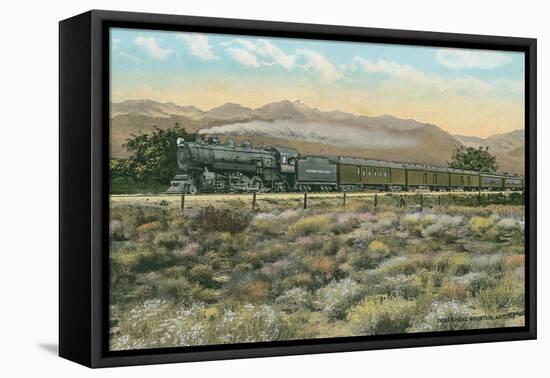 Locomotive by Indian Head Mountain, Arizona-null-Framed Stretched Canvas