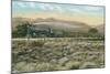 Locomotive by Indian Head Mountain, Arizona-null-Mounted Art Print