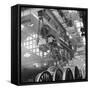 Locomotive Construction in a Large Railway Shed-Heinz Zinram-Framed Stretched Canvas