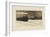 Locomotive, Effet De Neige, C.1888 (Etching & Aquatint)-Henri-Charles Guérard-Framed Giclee Print