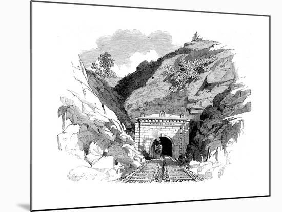 Locomotive Emerging from the Kingwood Tunnel Through the Alleghany Mountains, 1861-null-Mounted Giclee Print