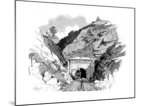 Locomotive Emerging from the Kingwood Tunnel Through the Alleghany Mountains, 1861-null-Mounted Giclee Print